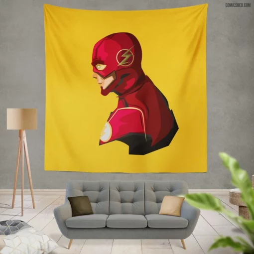 Scarlet Speedster Chronicles DC Flash Comic Wall Tapestry