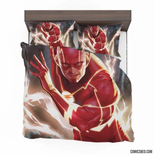 Scarlet Speedster Unleashed Flash Chronicles Comic Bedding Set 1