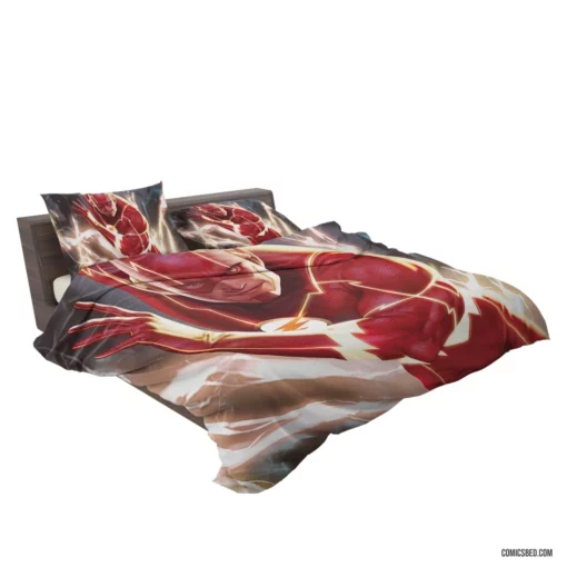 Scarlet Speedster Unleashed Flash Chronicles Comic Bedding Set 2