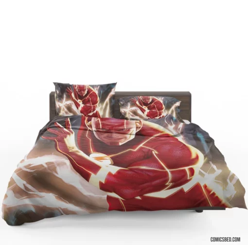 Scarlet Speedster Unleashed Flash Chronicles Comic Bedding Set