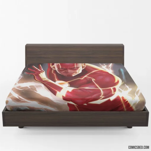 Scarlet Speedster Unleashed Flash Chronicles Comic Fitted Sheet