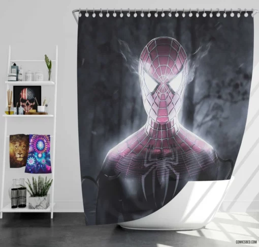 Scarlet Spider Redemption Quest Comic Shower Curtain