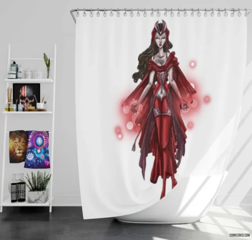 Scarlet Witch Chronicles Hex Magic Unveiled Comic Shower Curtain