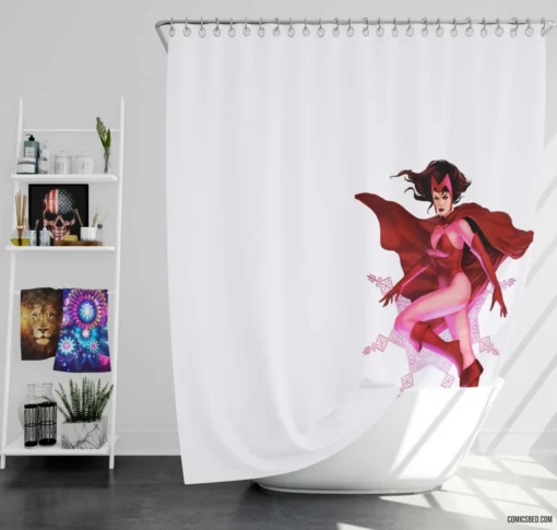 Scarlet Witch Magic Mysterious Enigma Comic Shower Curtain