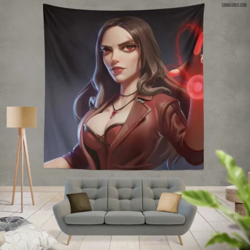 Scarlet Witch Marvel Sorceress Comic Wall Tapestry