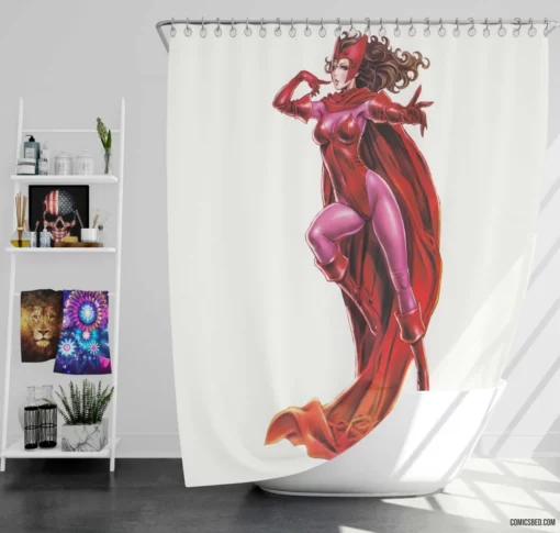 Scarlet Witch Mystic Enchantress Chronicles Comic Shower Curtain