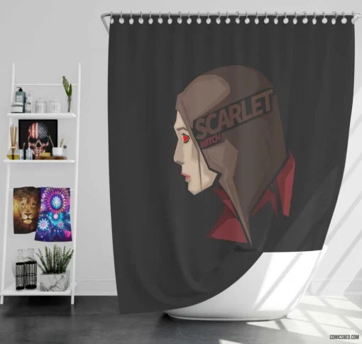 Scarlet Witch Mystic Enchantress Comic Shower Curtain