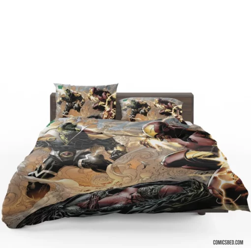 Secret Invasion Iron Man Skrull Deception Comic Bedding Set