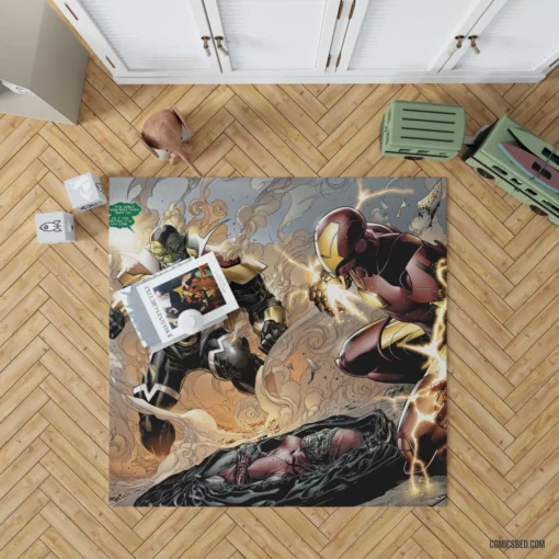 Secret Invasion Iron Man Skrull Deception Comic Rug