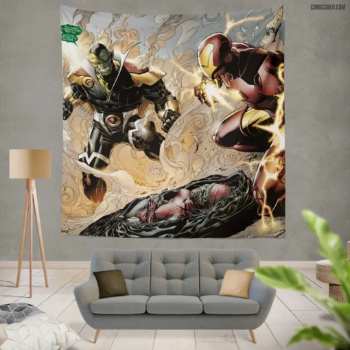 Secret Invasion Iron Man Skrull Deception Comic Wall Tapestry