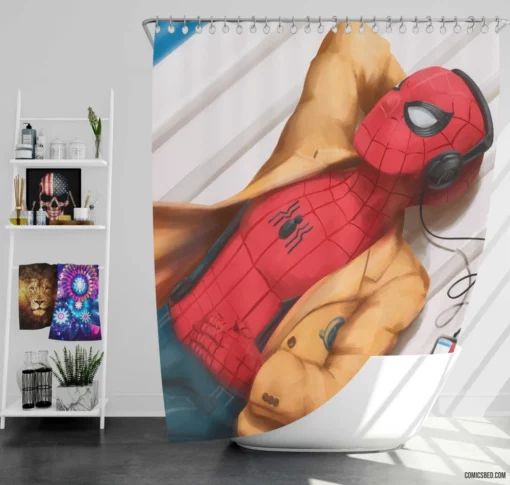 Sensational Spider-Man Lizard Legacy Comic Shower Curtain