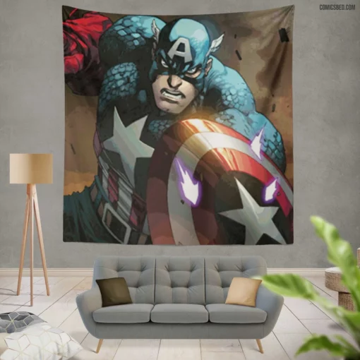 Sentinel of Liberty Captain America Chronicles Comic Wall Tapestry