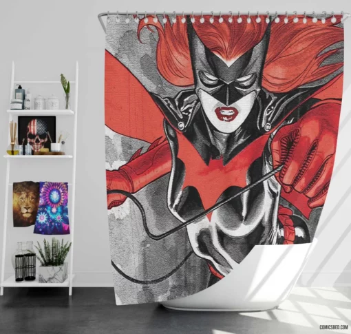 Shadow of the Batwoman Comic Shower Curtain