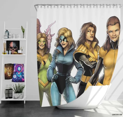 Shadowcat Comics Evolution X-Men Tale Shower Curtain