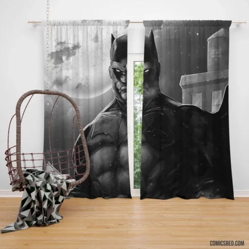 Shadows Over Arkham Batman Confrontation Comic Curtain