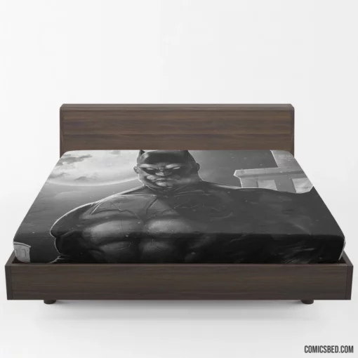 Shadows Over Arkham Batman Confrontation Comic Fitted Sheet