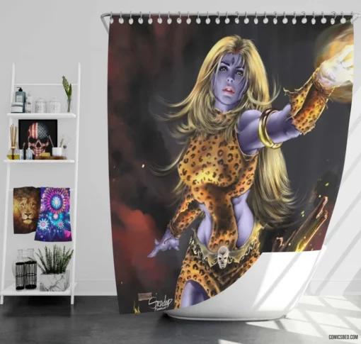 Shakti Empowering Heroine Comic Shower Curtain