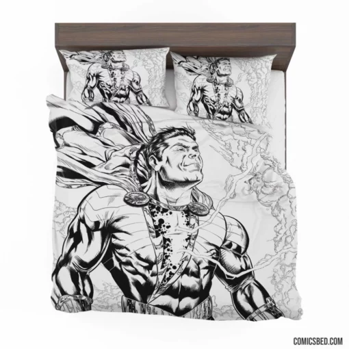 Shazam! Captain Marvel Magical Hero Comic Bedding Set 1