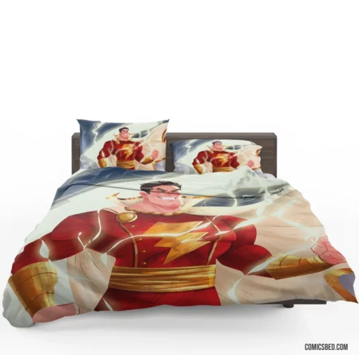 Shazam Chronicles Heroic Lightning Strikes Comic Bedding Set