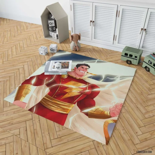 Shazam Chronicles Heroic Lightning Strikes Comic Rug 1