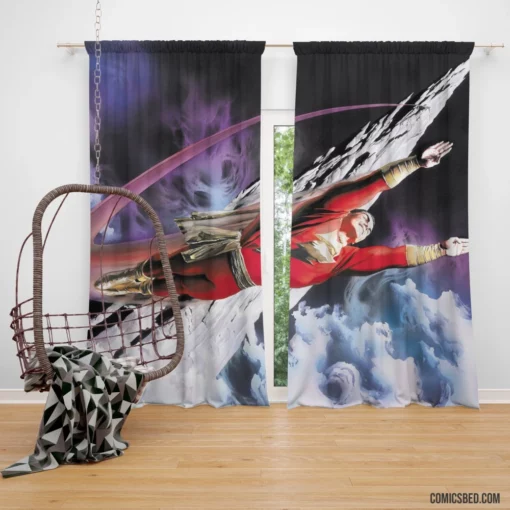 Shazam DC Thunderous Hero Comic Curtain