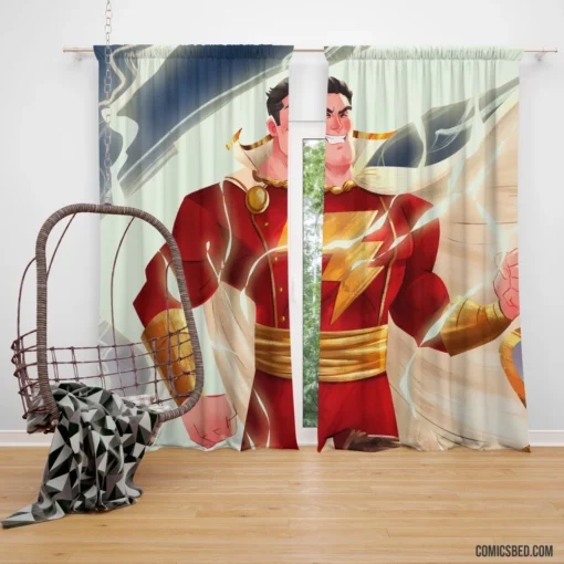 Shazam! Marvel Electrifying Hero Comic Curtain