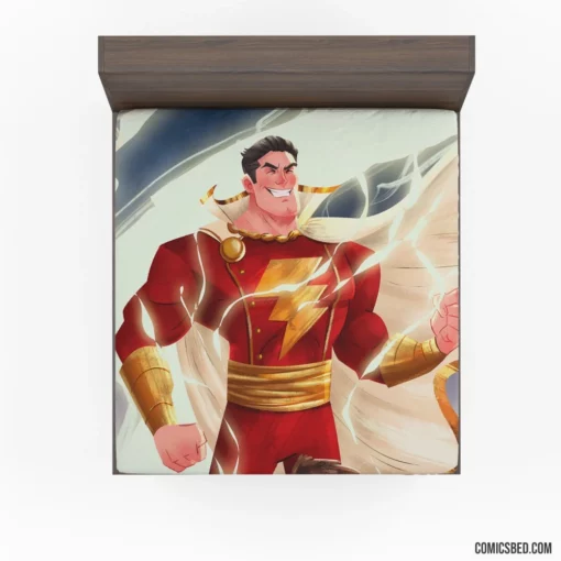 Shazam! Marvel Electrifying Hero Comic Fitted Sheet 1