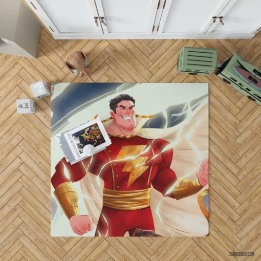 Shazam! Marvel Electrifying Hero Comic Rug