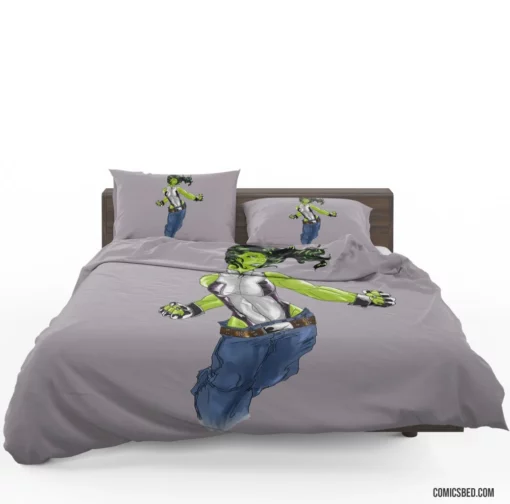 She-Hulk Chronicles Green Vigilante Revealed Comic Bedding Set