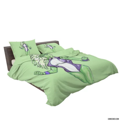 She-Hulk Gamma-Powered Avenger Comic Bedding Set 2