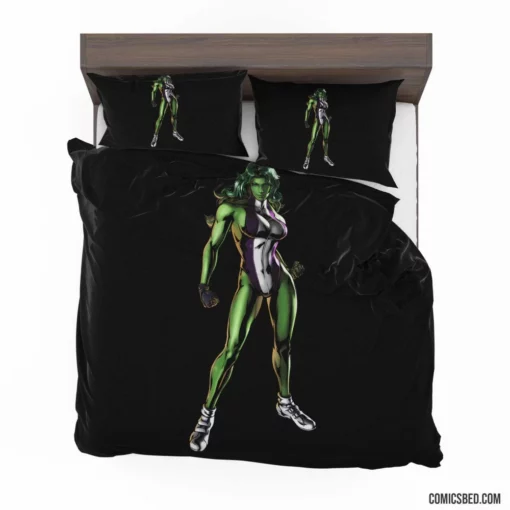 She-Hulk Heroic Lawye Comic Bedding Set 1