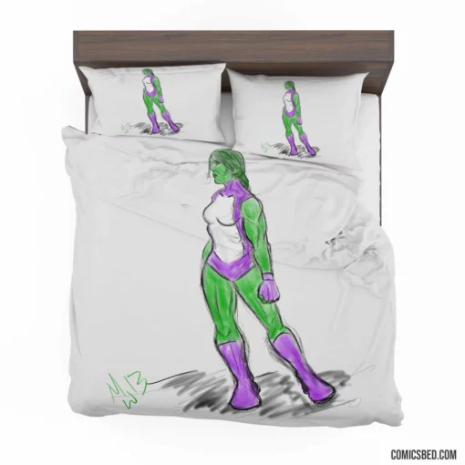 She-Hulk Legal Avenger Comic Bedding Set 1