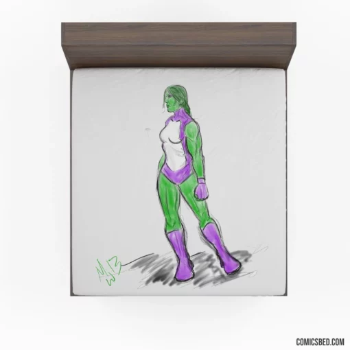 She-Hulk Legal Avenger Comic Fitted Sheet 1