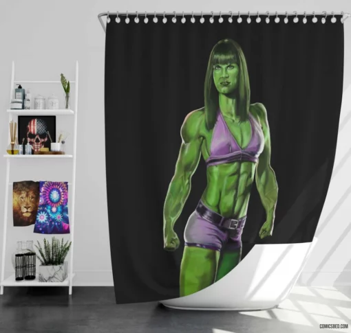 She-Hulk Legal Chronicles Comic Shower Curtain