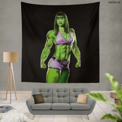 She-Hulk Legal Chronicles Comic Wall Tapestry