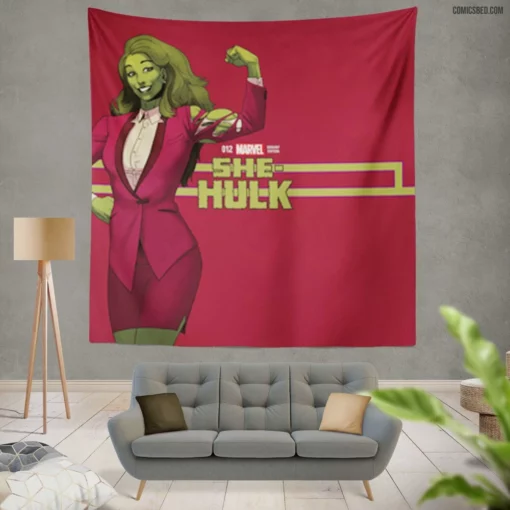 She-Hulk Legal Defender Comic Wall Tapestry