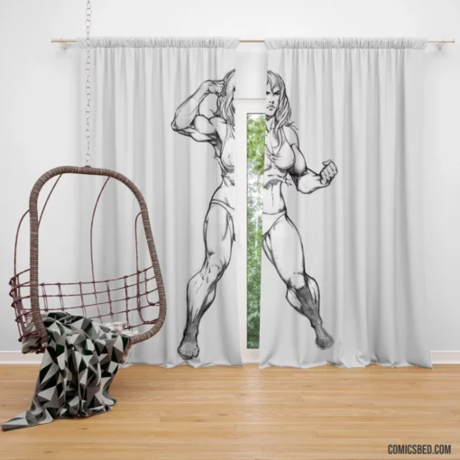 She-Hulk Legal Guardian Comic Curtain