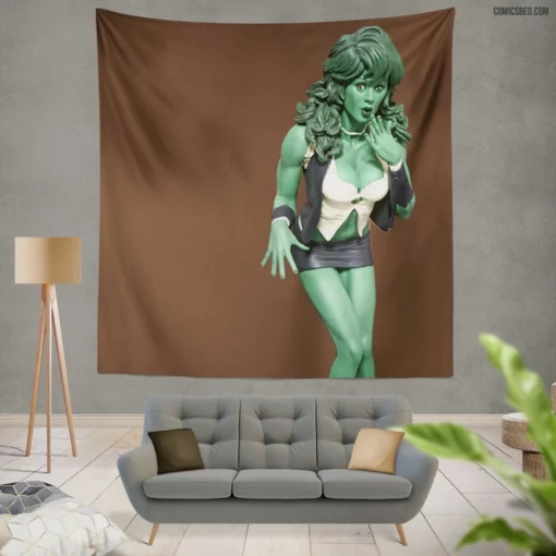 She-Hulk Legal Heroine Tales Comic Wall Tapestry