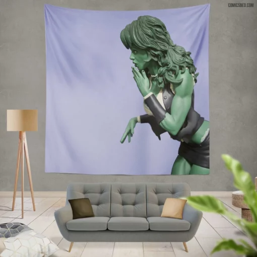 She-Hulk Legal Warrior Journey Comic Wall Tapestry