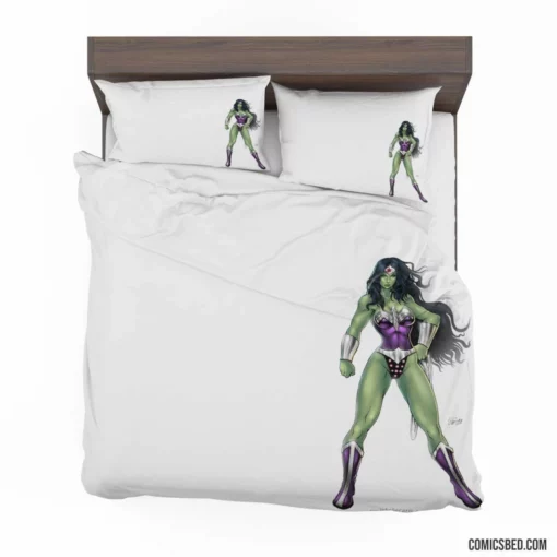 She-Hulk Marvel Green Powerhouse Comic Bedding Set 1