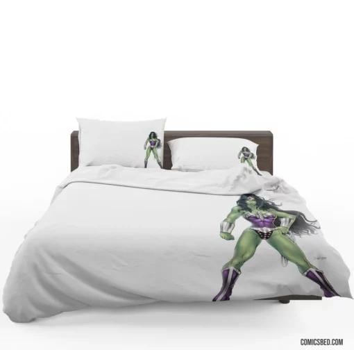 She-Hulk Marvel Green Powerhouse Comic Bedding Set