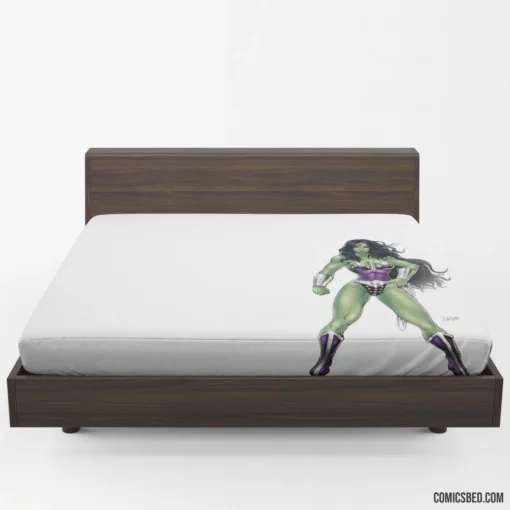 She-Hulk Marvel Green Powerhouse Comic Fitted Sheet