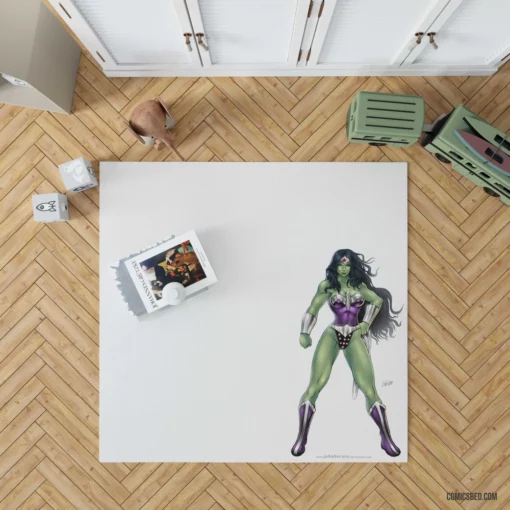 She-Hulk Marvel Green Powerhouse Comic Rug