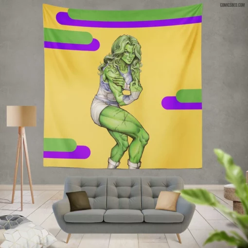 She-Hulk Marvel Legal Heroine Comic Wall Tapestry