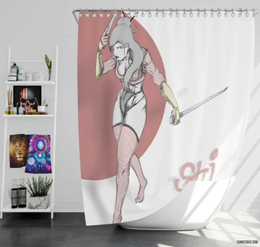 Shi Martial Arts Chronicles Comic Shower Curtain