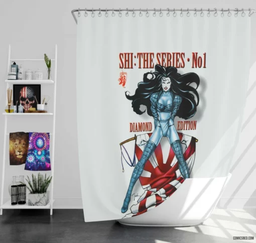 Shi Vigilante Heroine Comic Shower Curtain