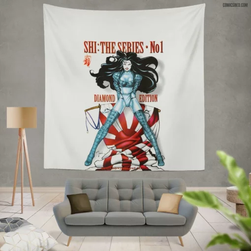 Shi Vigilante Heroine Comic Wall Tapestry