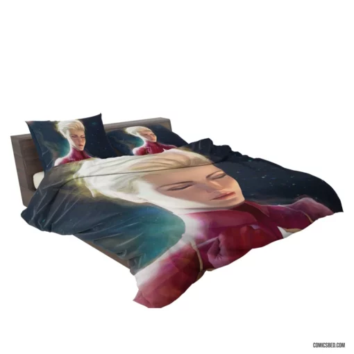 Short-Haired Powerhouse Marvel Captain Marvel Comic Bedding Set 2