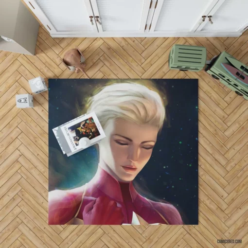 Short-Haired Powerhouse Marvel Captain Marvel Comic Rug