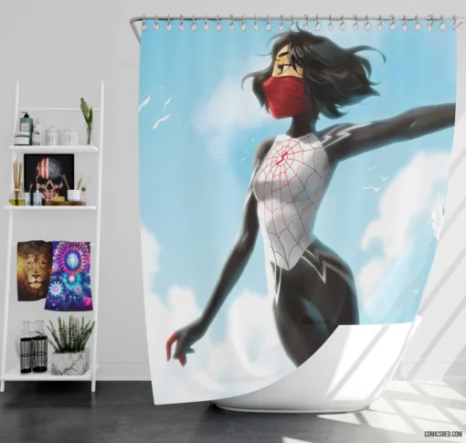 Silk Marvel Comics Mysterious Girl Shower Curtain